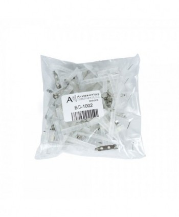 CAJA 50 IMPERDIBLE PRENDIDO NOVIOS 5 cm  TRANSPARENTE