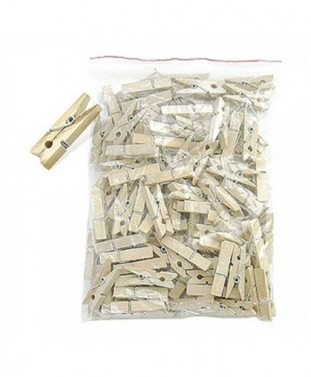 BOLSA 100 uds  MINI-PINZAS DE MADERA  3,5 cm NATURAL